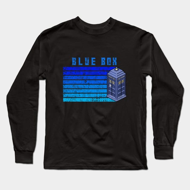 Blue Box Long Sleeve T-Shirt by ZuleYang22